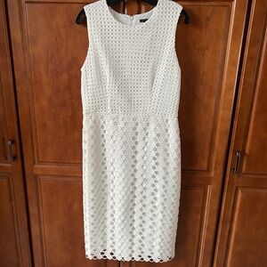 Ann Taylor White Lace Dress Size 10